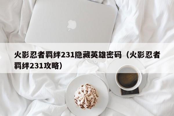 火影忍者羁绊231隐藏英雄密码（火影忍者羁绊231攻略）